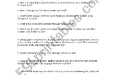 THE SECRETS OF BODY LANGUAGE ESL Worksheet By Rhadd123