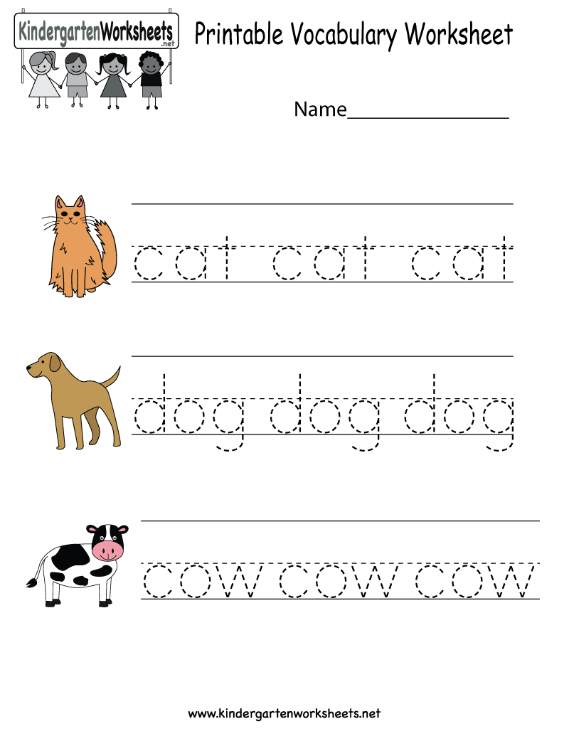 This Is A Vocabulary Worksheet For Kindergarteners Children Will Lear 