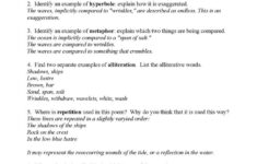 This Is The Answer Key For The Figurative Language Poem 1 Sketch By