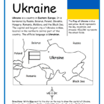 UKRAINE Printable Handout With Map And Flag Teaching Resources