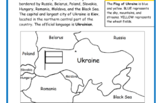 UKRAINE Printable Handout With Map And Flag Teaching Resources