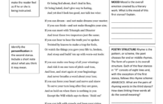 Understanding Poetry Stanza Structure Practice Worksheet Answers