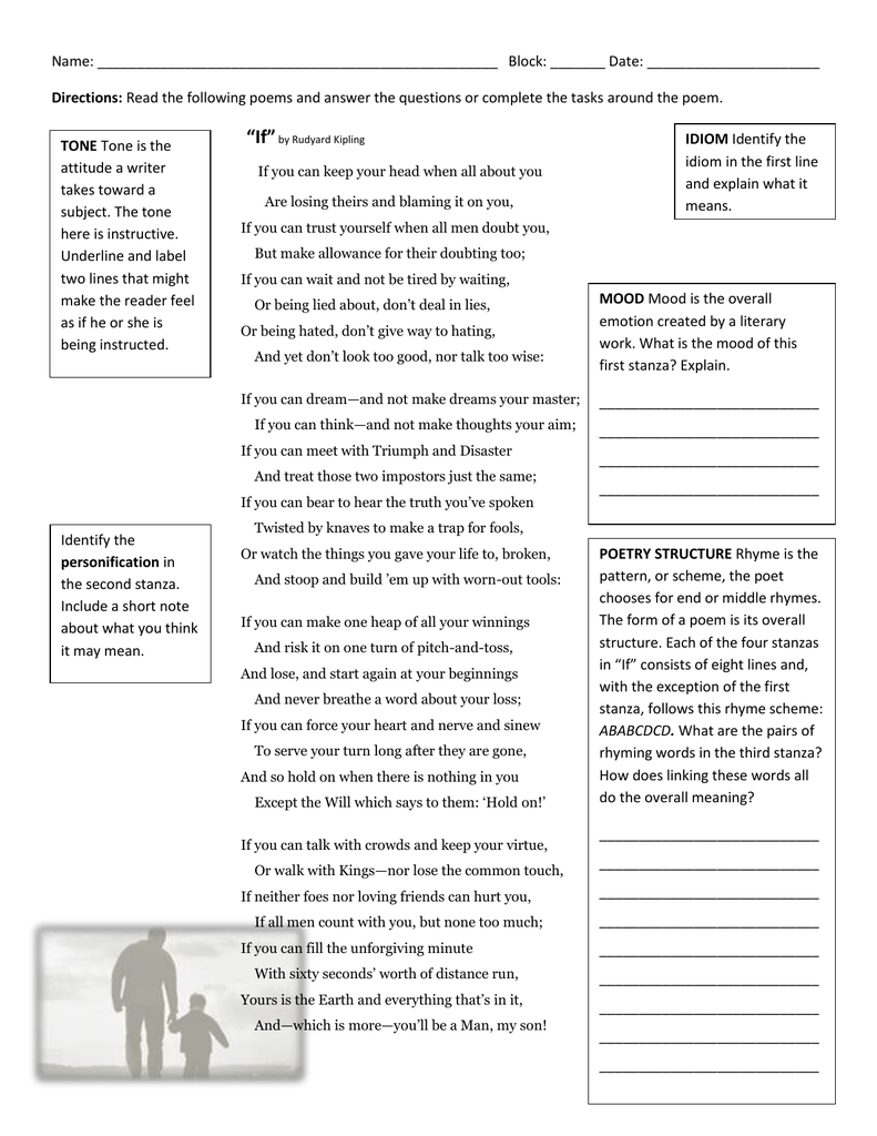 Understanding Poetry Stanza Structure Practice Worksheet Answers