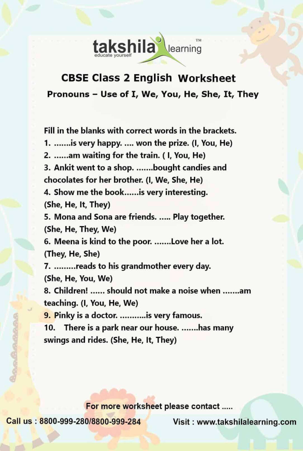 use-of-pronouns-worksheet-for-class-2-english-pronoun-definition