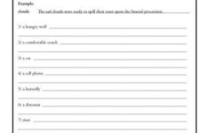 Using Personification Figurative Language Worksheets