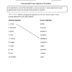 Using Precise Language Worksheet Worksheet List