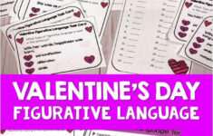Valentine s Day Activity Figurative Language Task Cards With Images
