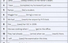 Verbs Exercises With Answers Worksheet English Grammar Exercises