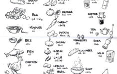 Vietnamese food page Vietnamese Language Colouring Pages Practice Sheet