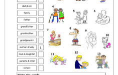 Vocabulary Matching Worksheet Elementary 2 2 Family English ESL