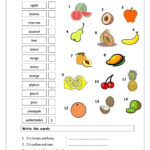 Vocabulary Matching Worksheet Fruit Learning Spanish Spanish