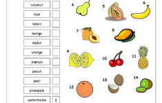 Vocabulary Matching Worksheet Fruit Learning Spanish Spanish