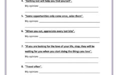 What Do YOU Think Worksheet