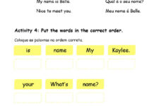 What s Your Name English As A Second Language ESL Worksheet