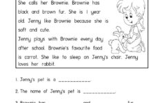 Year 1 Pet Show Reading Comprehension Worksheet